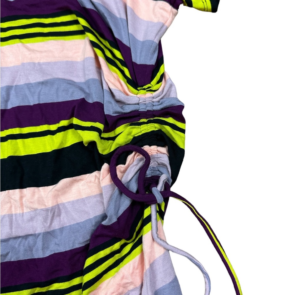 Torrid: Multi Stripe Jersey Drawstring T Shirt Dr… - image 3
